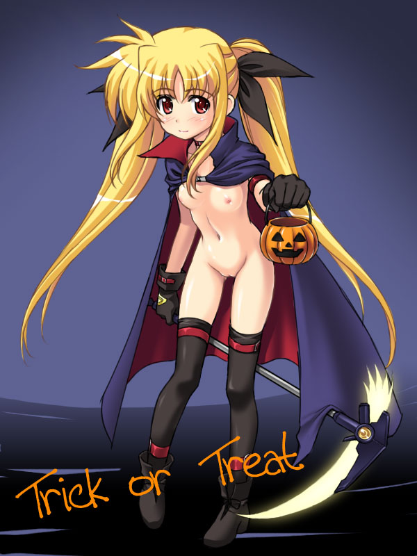 fate testarossa and bardiche (lyrical nanoha and 1 more) drawn by masakichi_(crossroad)