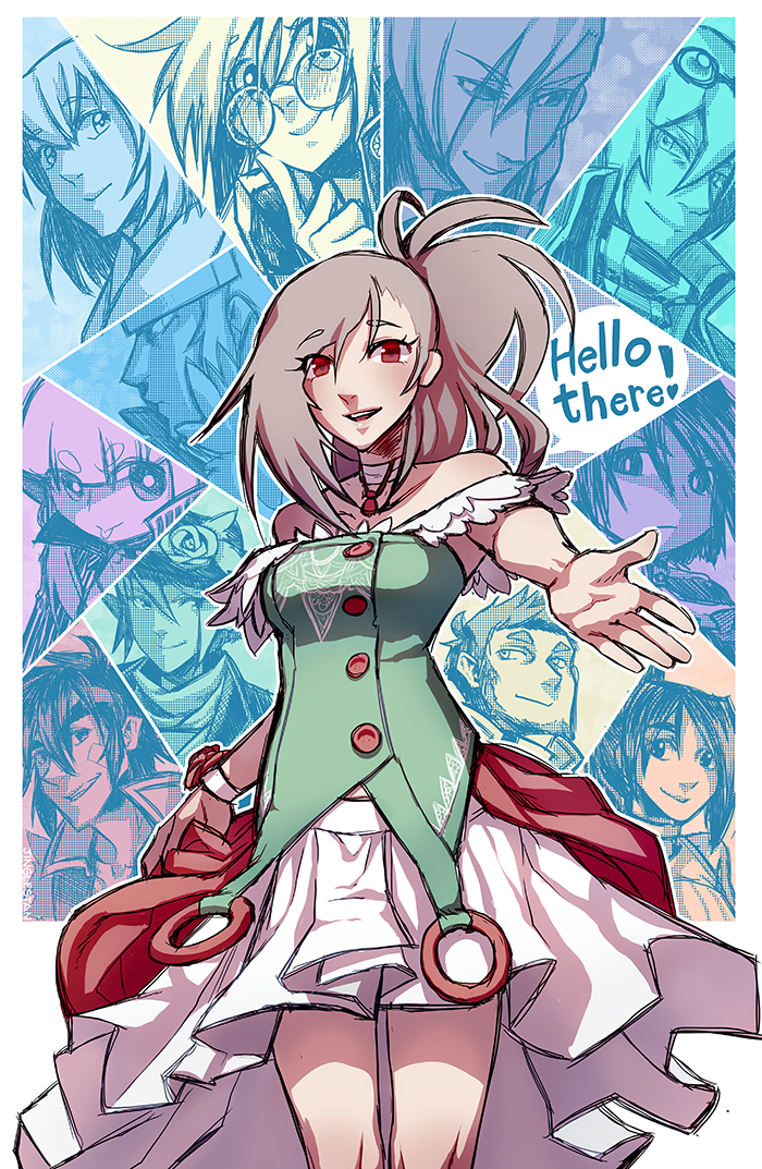 female mage, male priest, female gunner, female fighter, thief, and 7 more (dungeon and fighter) drawn by jinglestan