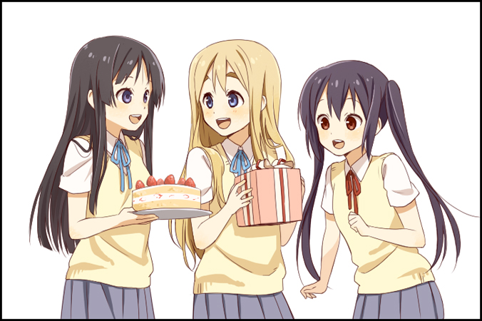 akiyama mio, nakano azusa, and kotobuki tsumugi (k-on!) drawn by kannuki_hisui