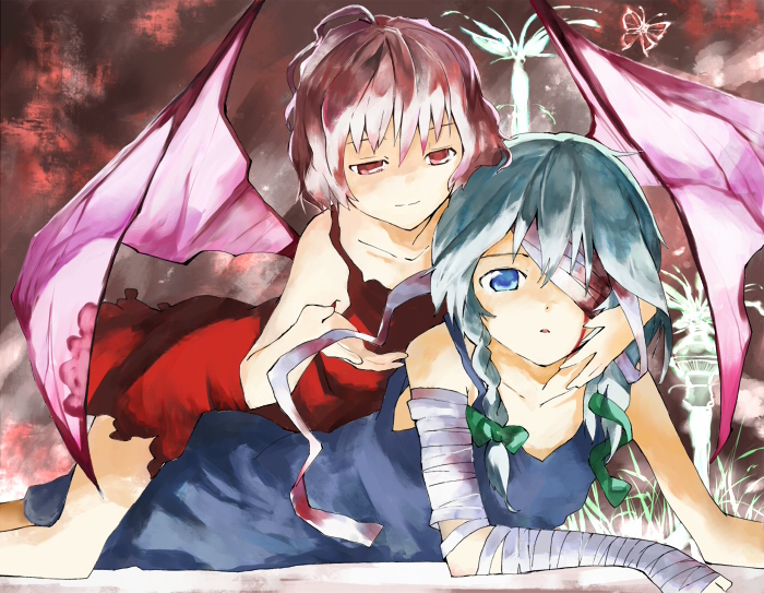 remilia scarlet and izayoi sakuya (touhou) drawn by ogawa_maiko