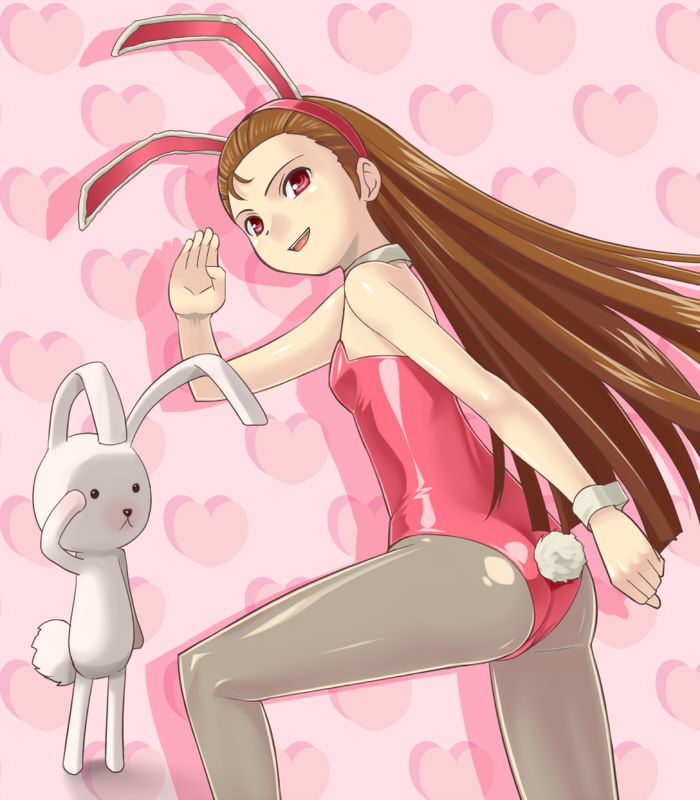 minase iori and usa-chan (idolmaster) drawn by muhi11234
