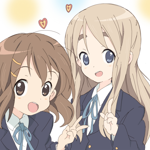 hirasawa yui and kotobuki tsumugi (k-on!) drawn by core_(mayomayo)