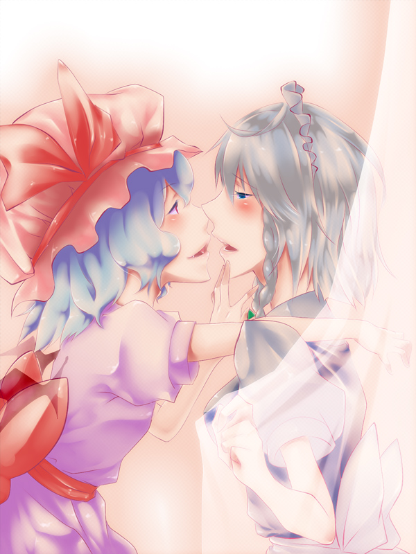 remilia scarlet and izayoi sakuya (touhou) drawn by rito_(218)