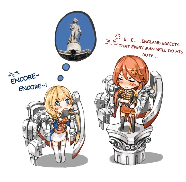 rodney and nelson (warship girls r) drawn by 15k