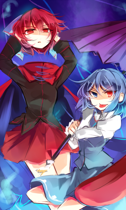 tatara kogasa and sekibanki (touhou) drawn by kutsuki_kai