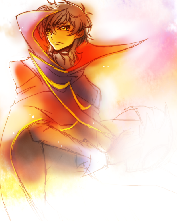 kururugi suzaku and zero (code geass) drawn by c_(rahit)