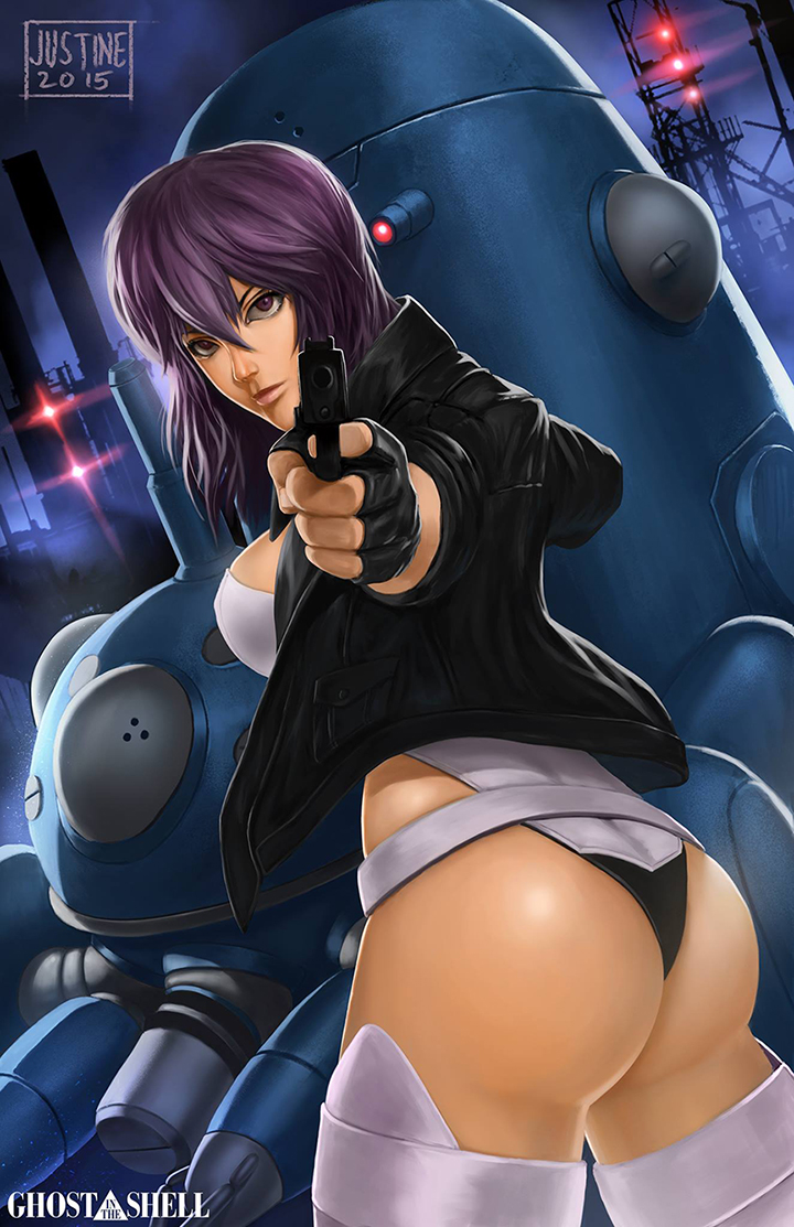 kusanagi motoko and tachikoma (ghost in the shell) drawn by justinetutubi