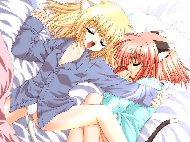 miiyu and maaya (kin'youbi no koneko) drawn by nekoneko