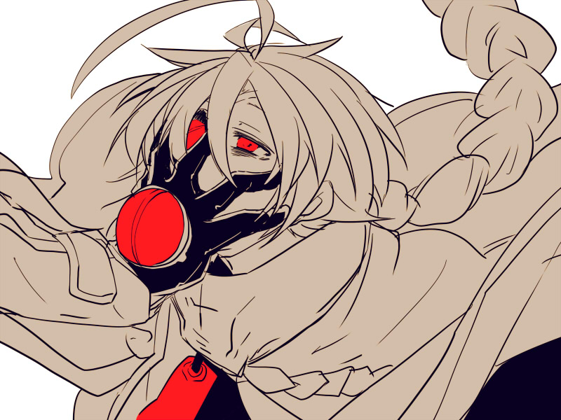 ragna the bloodedge and nu-13 (blazblue) drawn by kuro_yuzu