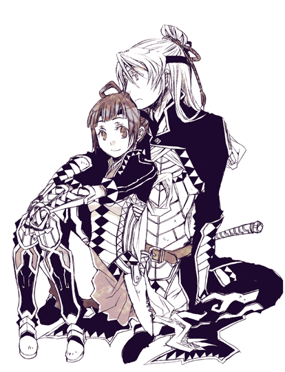 miakis and kyle (gensou suikoden and 1 more) drawn by logicon