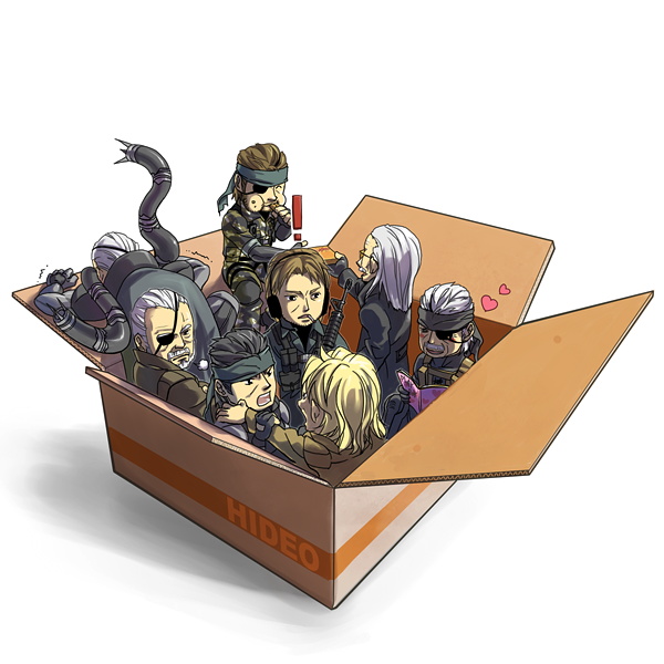 solid snake, big boss, naked snake, revolver ocelot, old snake, and 4 more (metal gear and 1 more) drawn by hinoe_(dd_works)