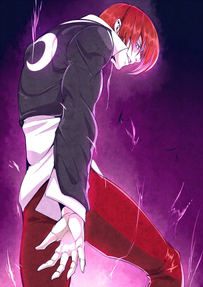 yagami iori (the king of fighters and 1 more) drawn by kuma8132