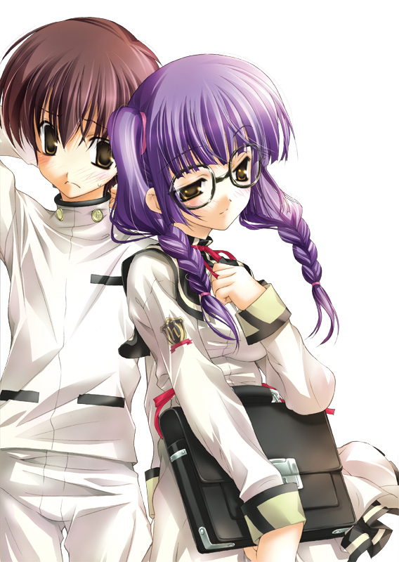 yanagi eitarou and kazama miori (tsuiteru kanojo) drawn by fujima_takuya