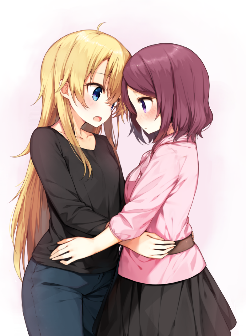 yagami kou and tooyama rin (new game!) drawn by shnva