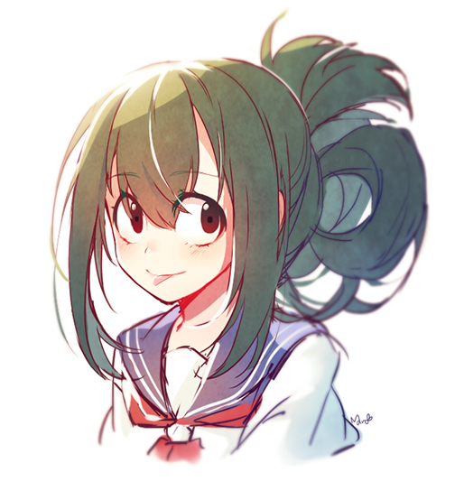 asui tsuyu (boku no hero academia) drawn by maro_(lij512)