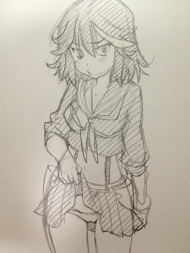 matoi ryuuko and senketsu (kill la kill) drawn by shiwasu_no_okina