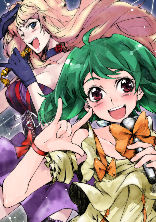 sheryl nome and ranka lee (macross and 1 more) drawn by tima