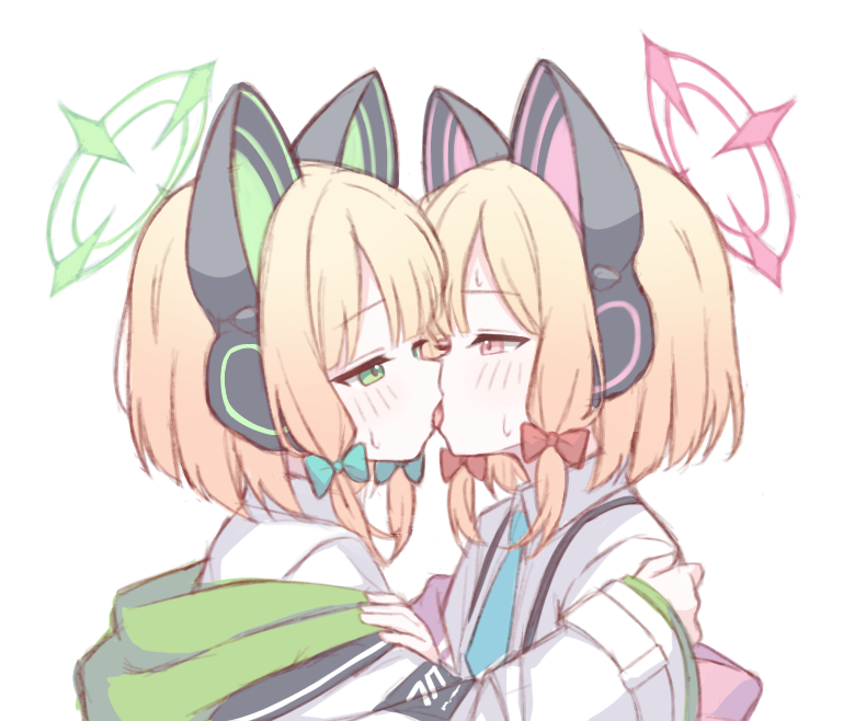 momoi and midori (blue archive) drawn by code_3dr