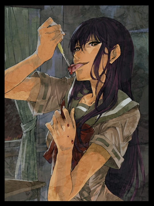 iwashita akemi (gakkou de atta kowai hanashi) drawn by tanutanupatty