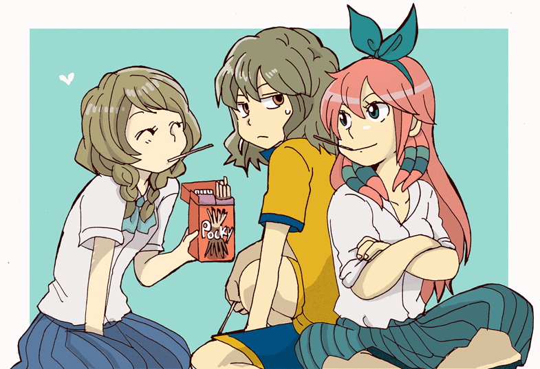 shindou takuto, yamana akane, and seto midori (inazuma eleven and 1 more) drawn by nanashi_(21)