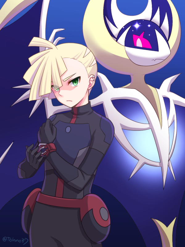 gladion and lunala (pokemon and 1 more) drawn by stardrop