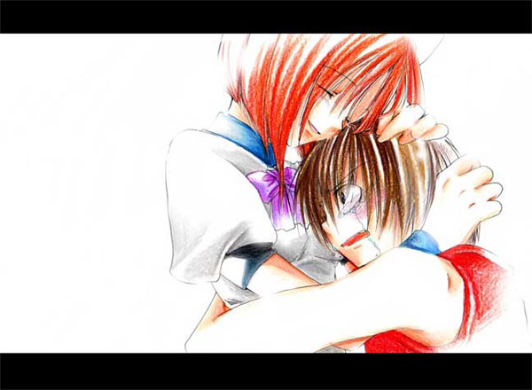ryuuguu rena and maebara keiichi (higurashi no naku koro ni) drawn by himeyama_yuri