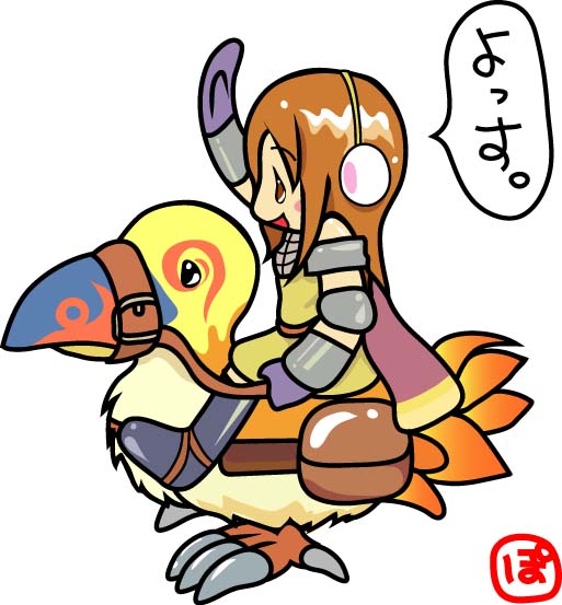 knight and peco peco (ragnarok online) drawn by makipoco