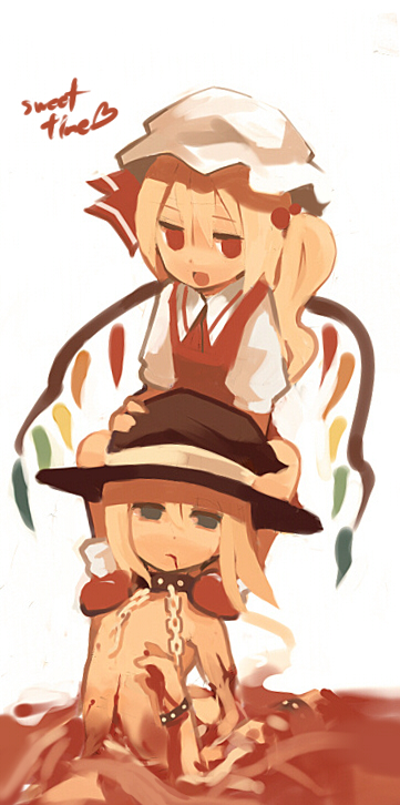 kirisame marisa and flandre scarlet (touhou) drawn by fuukadia_(narcolepsy)
