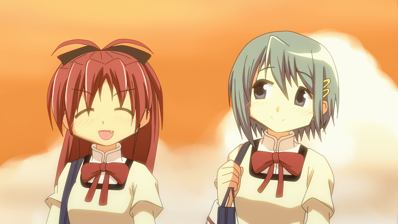 miki sayaka and sakura kyoko (mahou shoujo madoka magica) drawn by hangaku