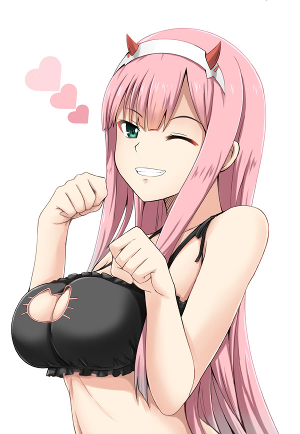 zero two (darling in the franxx) drawn by fuuma_nagi