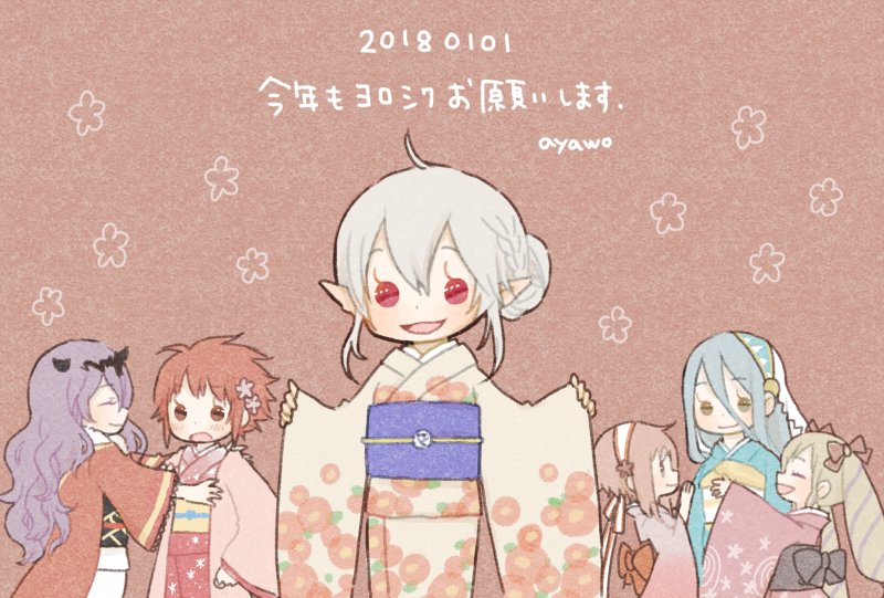 female corrin, camilla, elise, sakura, hinoka, and 1 more (fire emblem and 2 more) drawn by ayawo