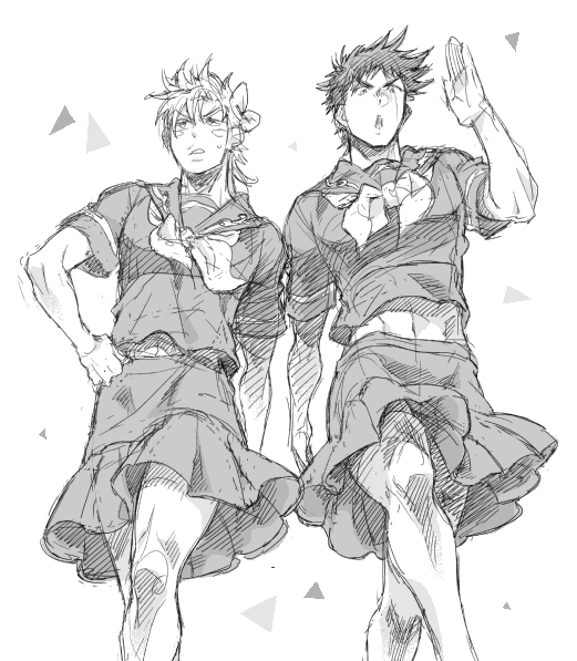 joseph joestar and caesar anthonio zeppeli (jojo no kimyou na bouken and 1 more) drawn by saida_nika