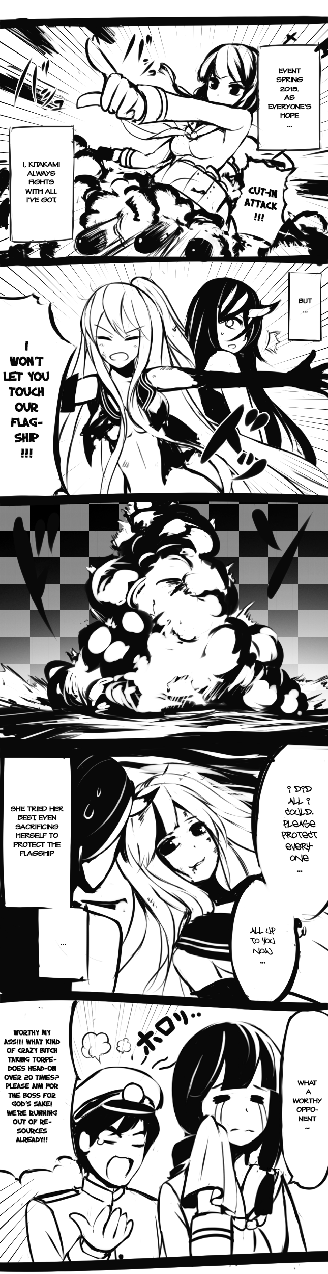 admiral, kitakami, aircraft carrier princess, and battleship water oni (kantai collection) drawn by sekigan