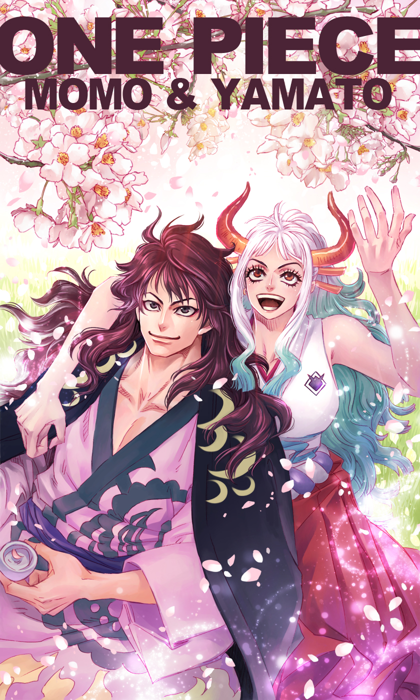 yamato and kouzuki momonosuke (one piece) drawn by yona_(edenkasuga)