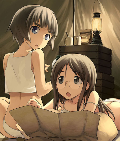 suwa amaki and nakajima nishiki (world witches series and 1 more) drawn by tsuchii_(ramakifrau)