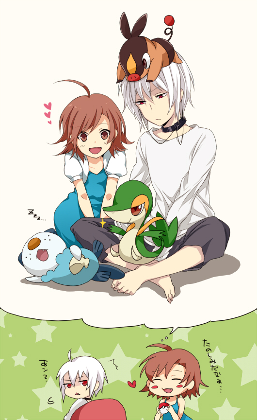 accelerator, oshawott, last order, snivy, and tepig (pokemon and 3 more) drawn by issa_(sorako45)