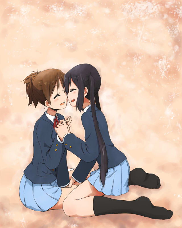nakano azusa and hirasawa ui (k-on!) drawn by kagiana