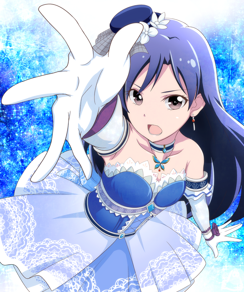 kisaragi chihaya (idolmaster and 1 more) drawn by jabara_tornado