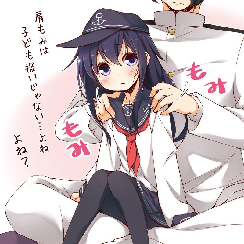 admiral and akatsuki (kantai collection) drawn by yume_no_owari
