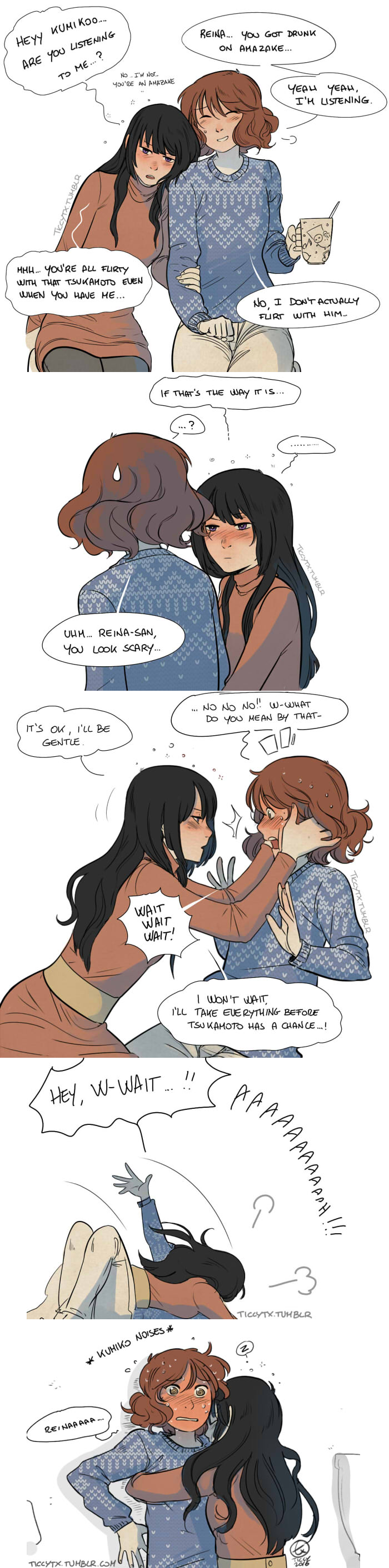 oumae kumiko and kousaka reina (hibike! euphonium and 1 more) drawn by ticcy