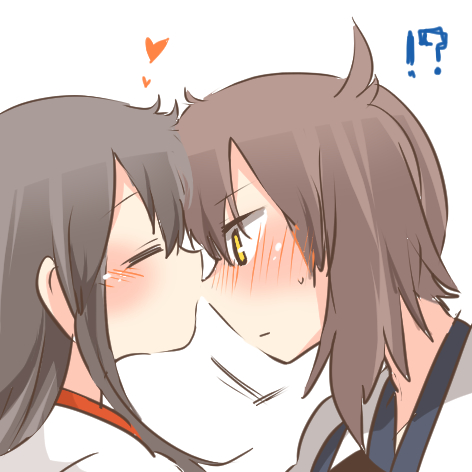 kaga and akagi (kantai collection) drawn by rebecca_(keinelove)