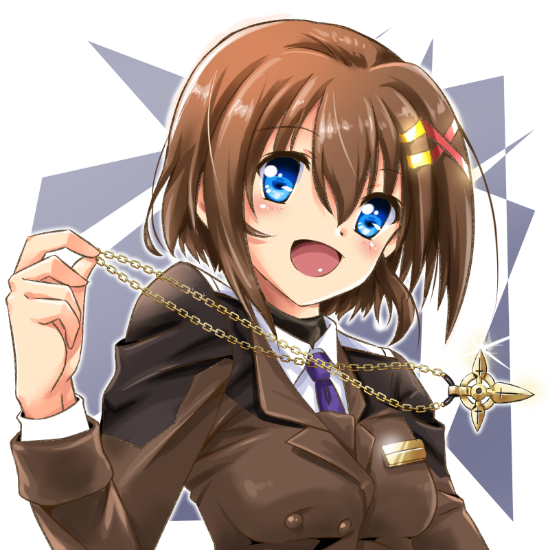 yagami hayate and schwertkreuz (lyrical nanoha and 1 more) drawn by san-pon