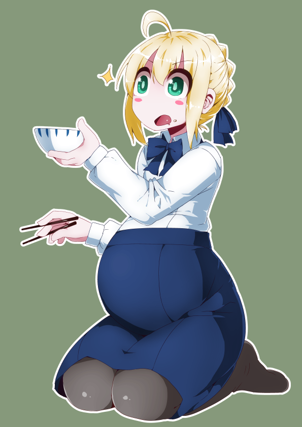 artoria pendragon and saber (fate and 2 more) drawn by kurihara_kinuo