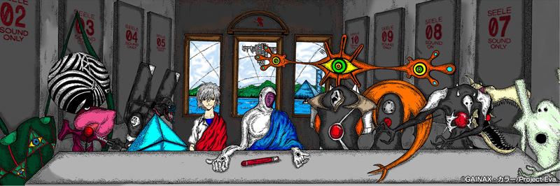 nagisa kaworu, sachiel, lilith, ramiel, zeruel, and 10 more (neon genesis evangelion and 1 more) drawn by hex_antistyle