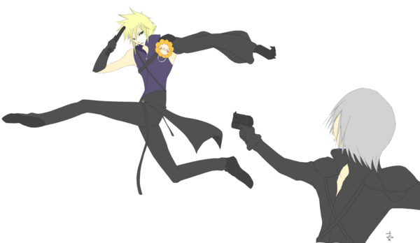 cloud strife, kadaj, and sakurai takahiro (final fantasy and 2 more)