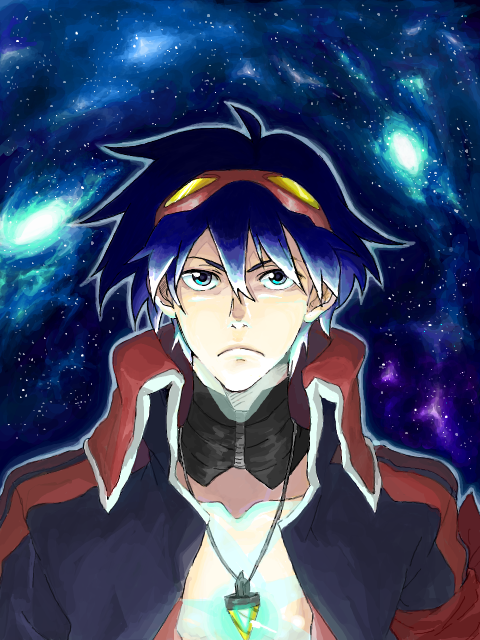 simon (tengen toppa gurren lagann) drawn by ru&pauda_(artist)