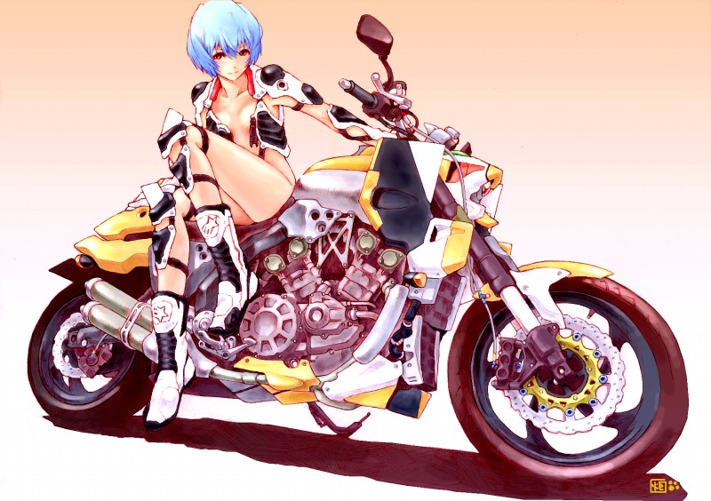 ayanami rei and eva 00 (neon genesis evangelion) drawn by kotatsu-spirit