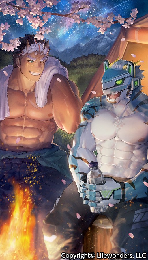 macroich and rexer (tokyo afterschool summoners and 1 more) drawn by neumo