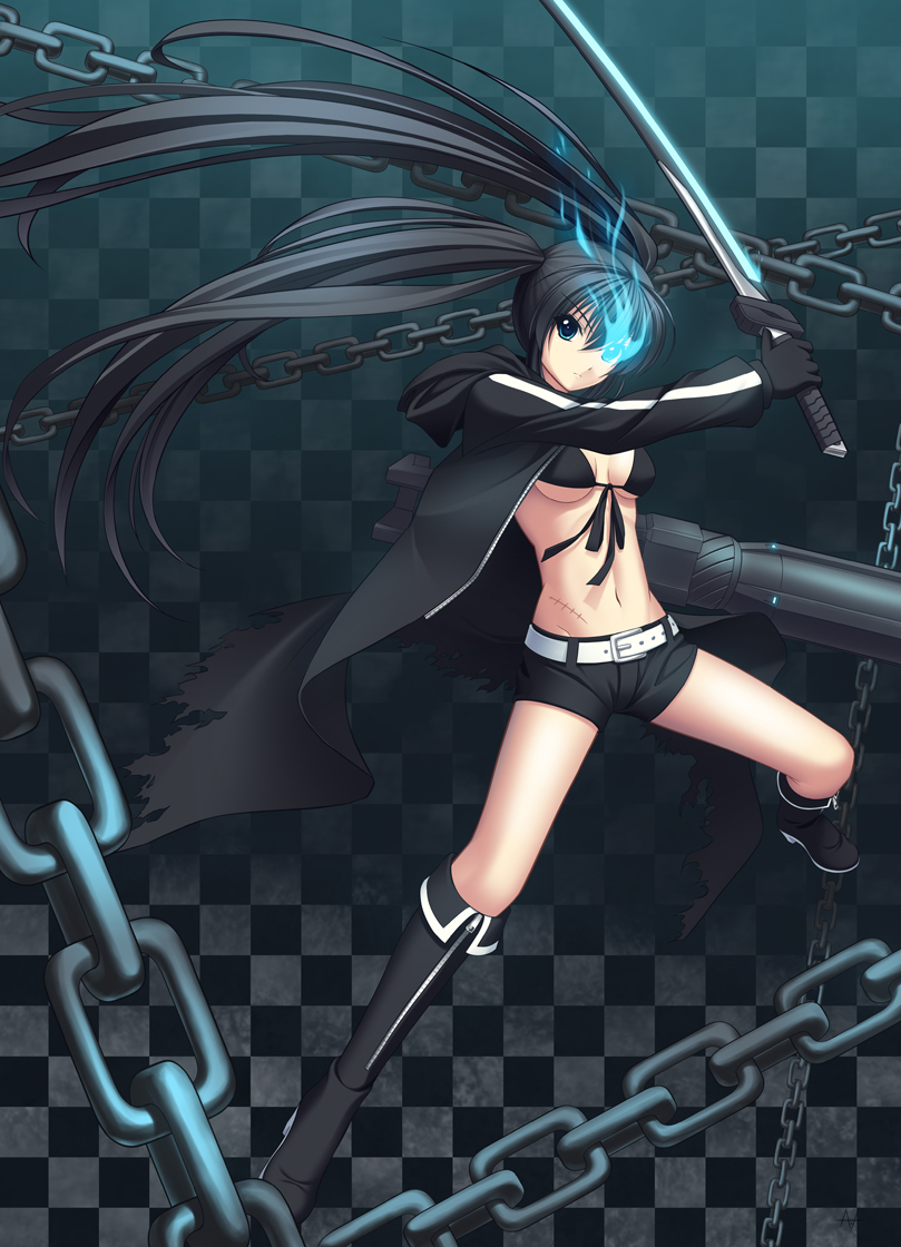 black rock shooter (black rock shooter) drawn by athrun1120