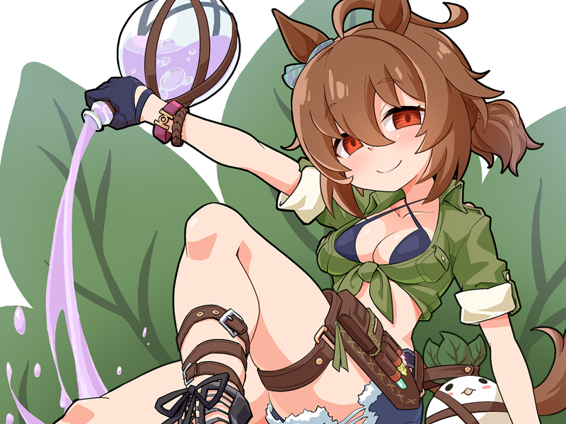 agnes tachyon and kii-kun (umamusume) drawn by nino_(ninouchi_irazu)